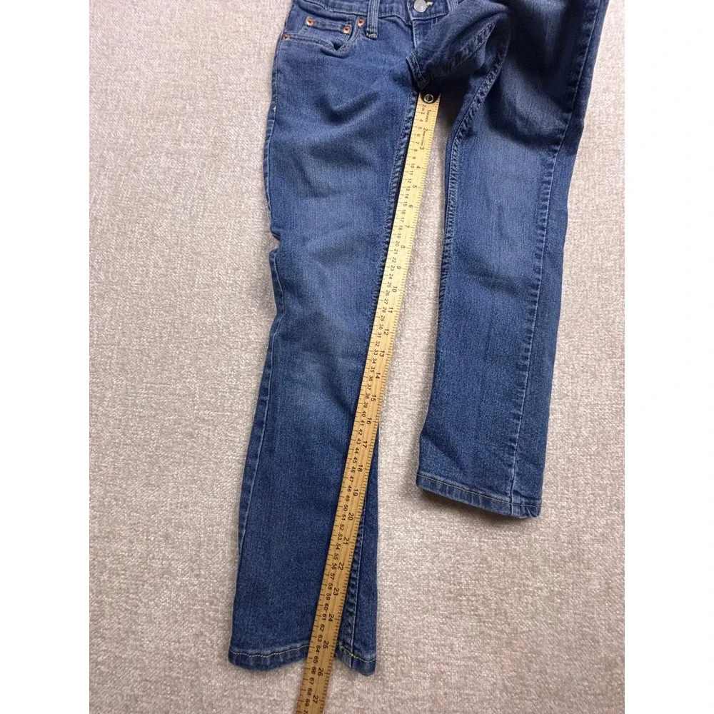 Levis 511 Slim Boys Blue Denim Jeans Size 12 Adjustable Waist 3992-M6B